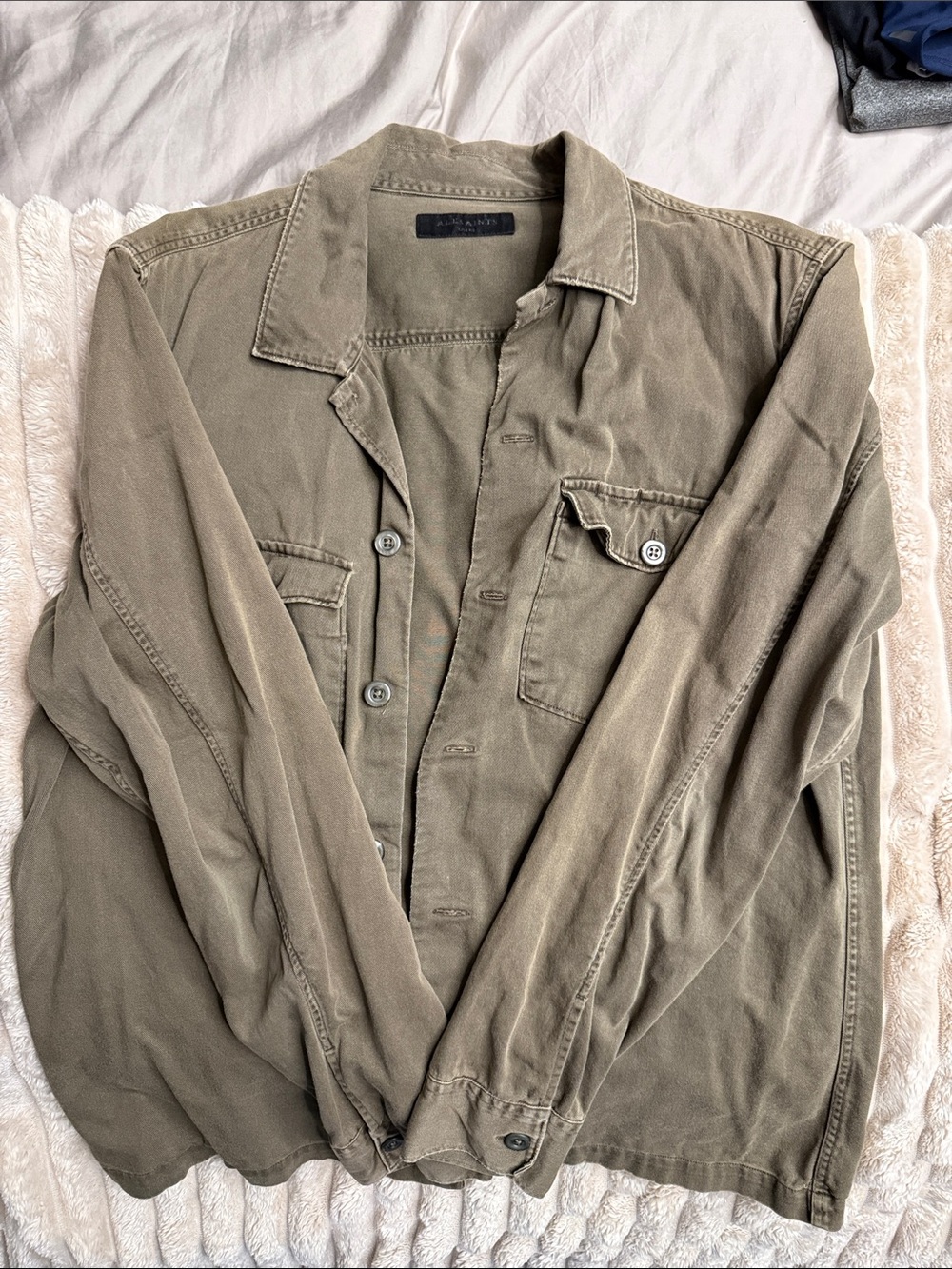All Saints Military Field Jacket in Olive